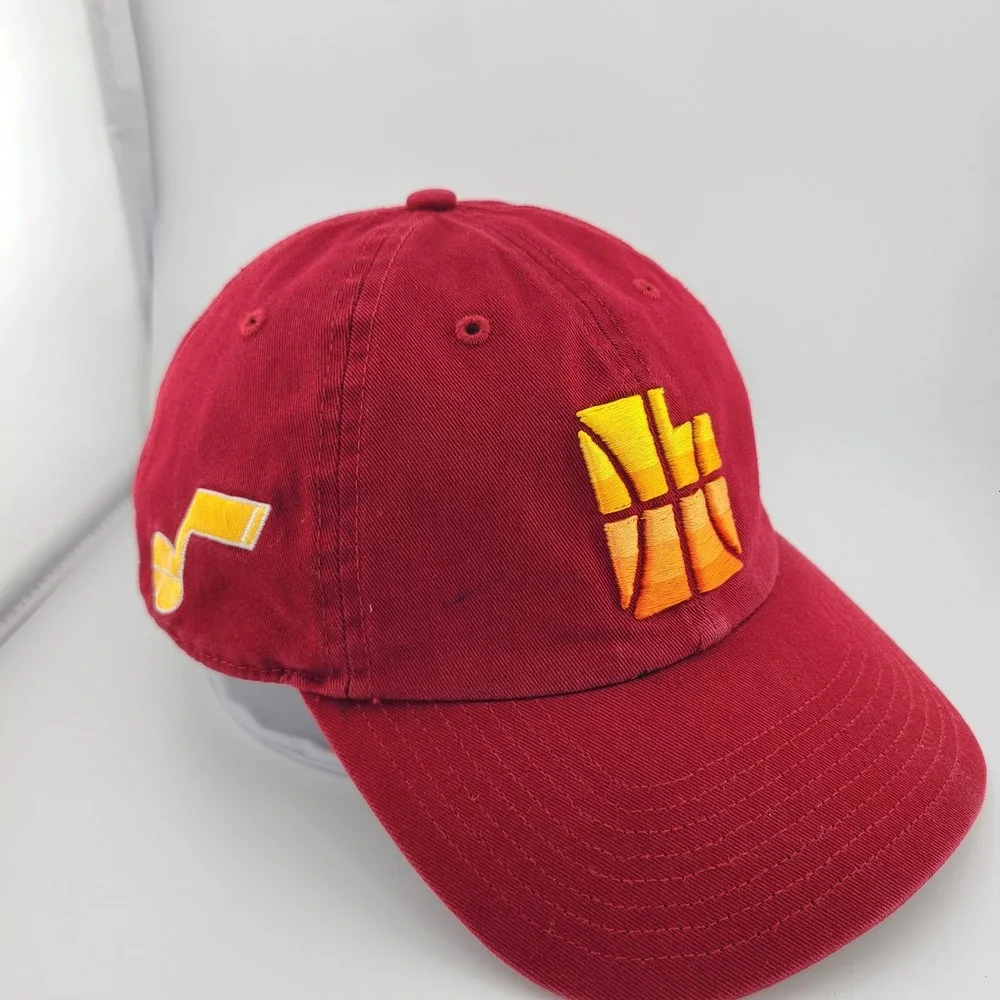47' Brand Utah Jazz NBA Cap Mens One Size Burgundy Logo Adjustable Dad Hat